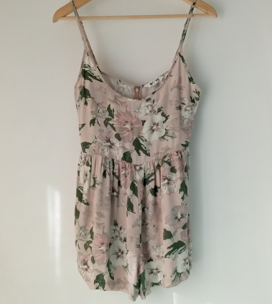 BB Dakota 4 Dusty Rose Floral Print Short Romper